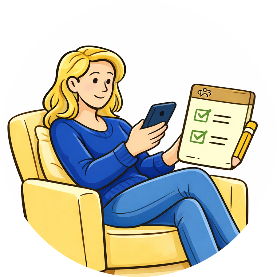 Illustration: customer sends shopping list